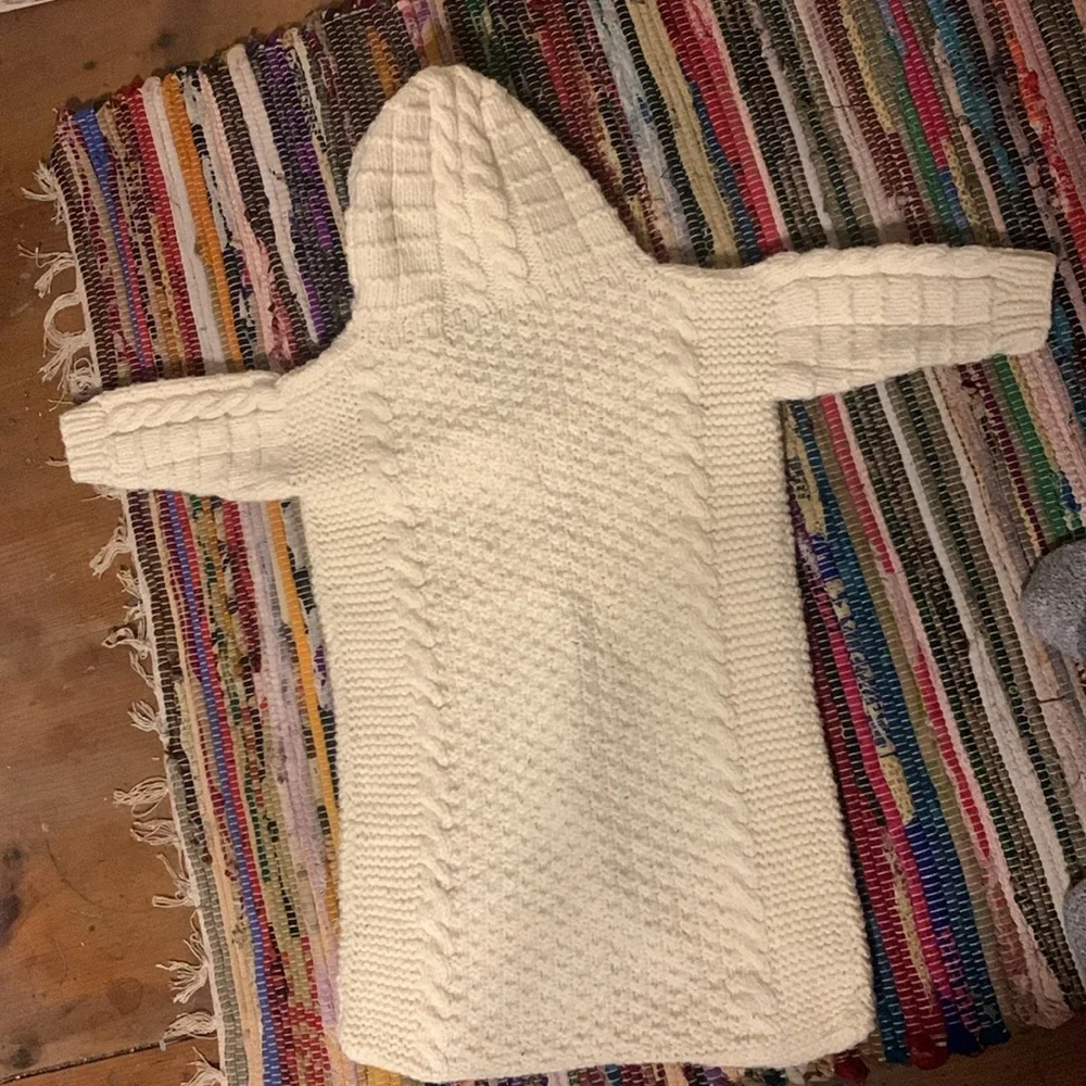 OOAK Baby Bunting Hand-crafted Sleep Sack Fisherman Knit style unique gift